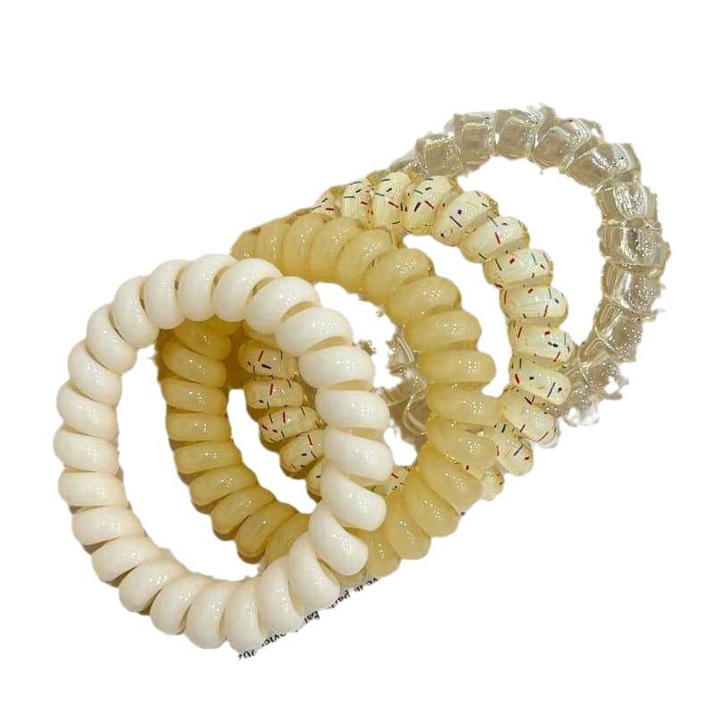 Cabeza coreana simple y de alta calidad linda línea telefónica de punto de onda de verano temperamento fresco cuerda de cabello diaria duradera