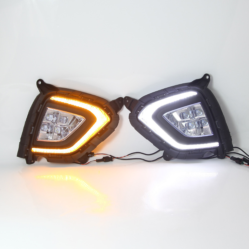 Adecuado para Hyundai IX25 de cuatro ojos Led especial Luz de marcha diurna LED Luz de niebla