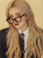 Original Design European and American INS Girl Band Linen Golden Wigs for Women Long Straight Hairstyles Practical and Versatile Fairy Hairstyle Center Parted