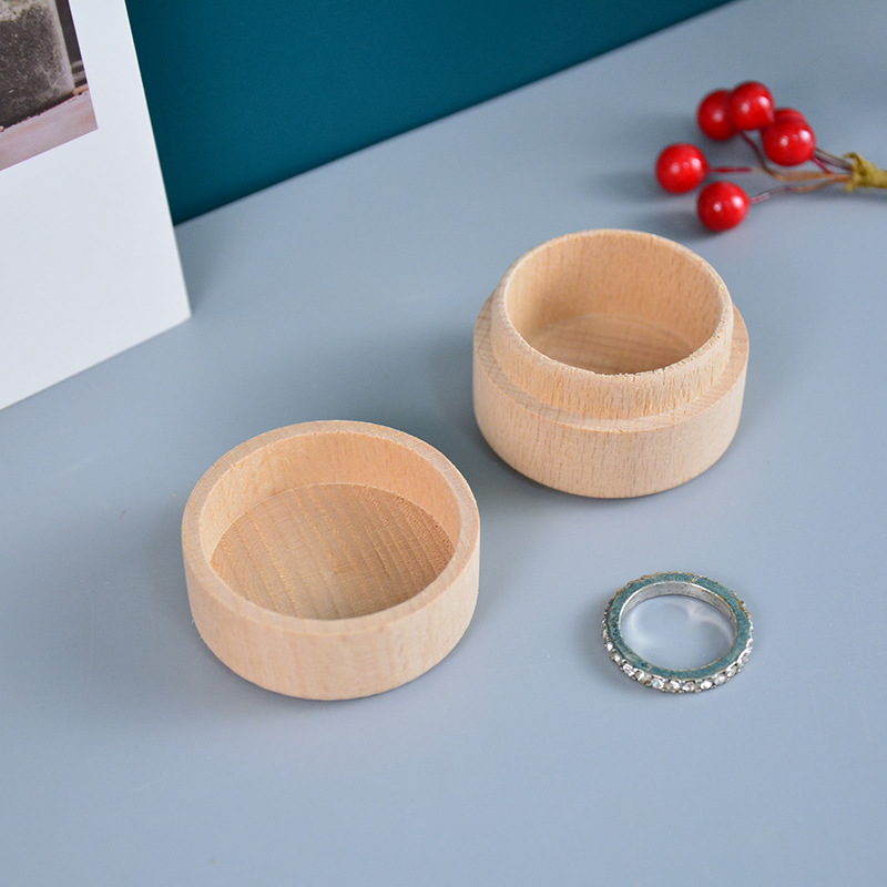 木质首饰收纳盒 榉木戒指盒 简约化妆品盒 饰品收纳盒 饰品整理盒