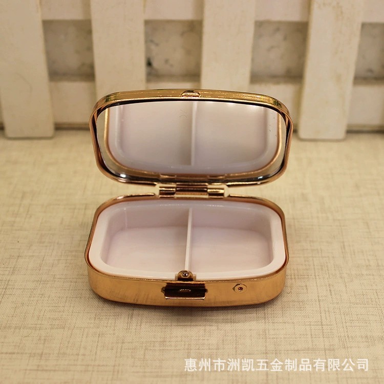 厂家直销金属方形药丸盒/环保便携式药丸盒/首饰收纳盒/pill box