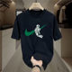 2024 Summer New Short-sleeved T-shirt Men's American Style Trendy Brand Couple's Half-sleeved Top Loose Casual Round Neck T-shirt