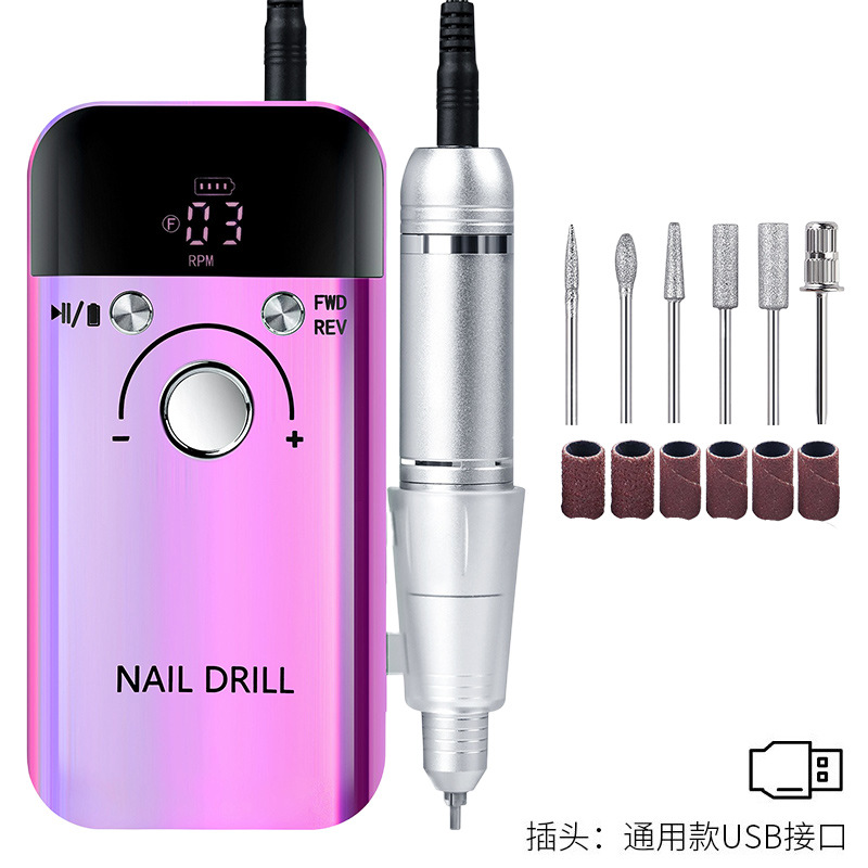 Máquina pulidora de uñas portátil máquina de pulir eléctrica eliminación especial de uñas 45000-gire removedor de piel muerta amoladora de uñas transfronteriza