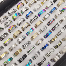 不锈钢戒指100 位盒装  混款插盒饰品   外销  款式多 混款混尺码