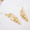 Metal fashionable earrings with tassels, European style, Aliexpress, simple and elegant design