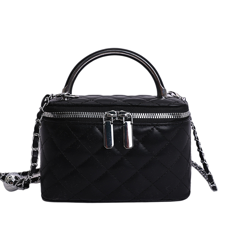 Bolso de cadena de diamante para mujeres 2026 nuevo nicho de diseño transfronterizo de alta sensación de bolso de mochila de caja universal bolso