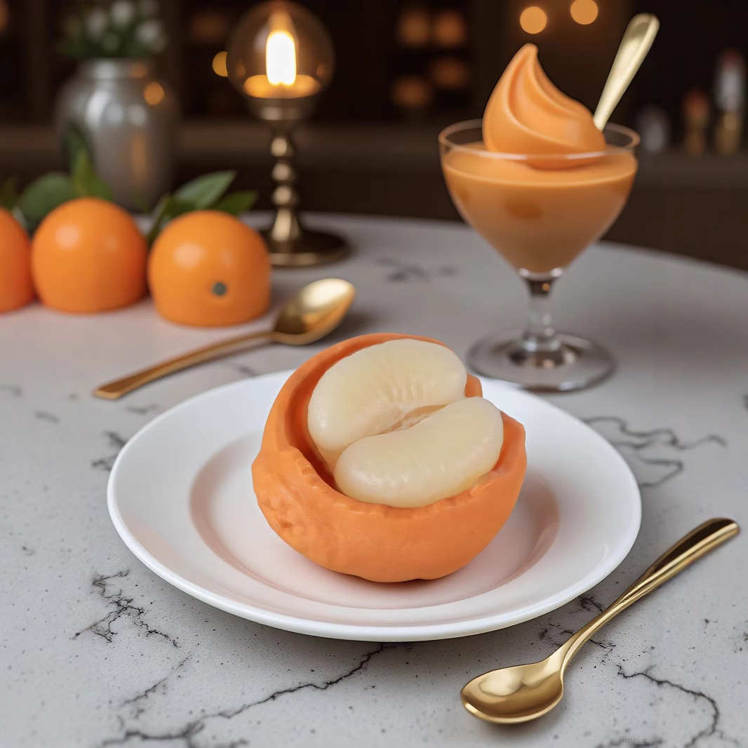 Molde Silicona Media Mandarina — Mousse, Pudín, Té Gelatina