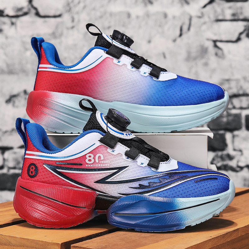 Boys' Shoes 2025 Autumn New Model Mesh Breathable Lightweight Children's Basketball Shoes Big Boys' Racing Sports Shoes