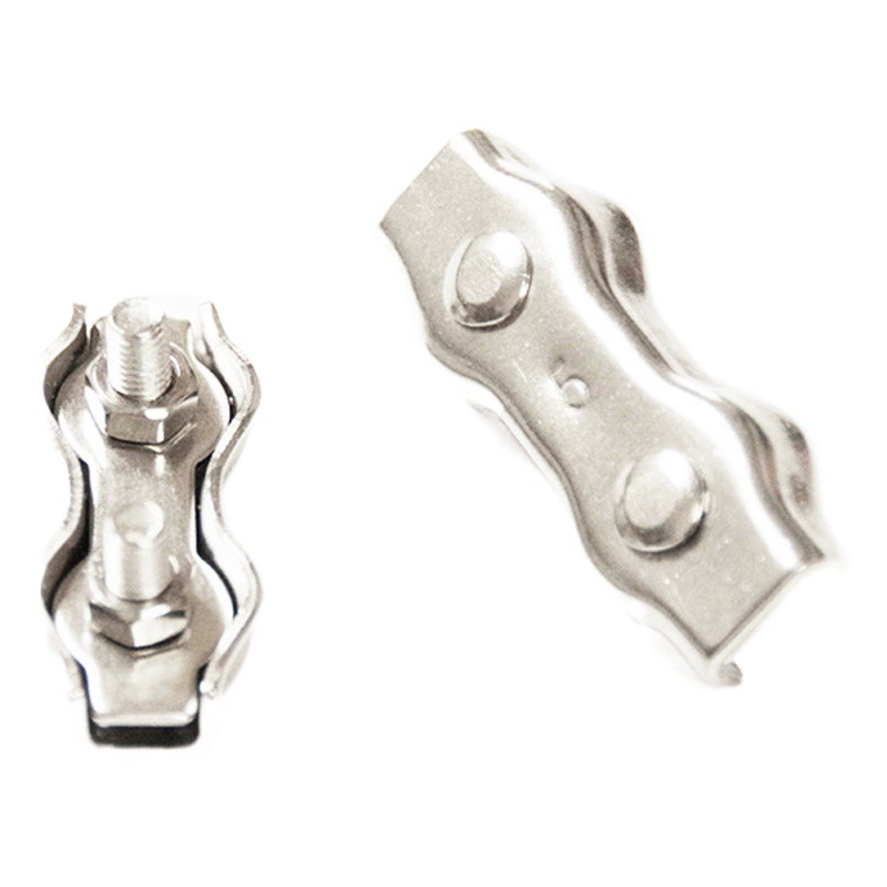 304 трос из нержавеющей стали двойной зажим декоративный зажим Крепление тормозной проволоки Зажим стальной трос Пряжка замок M2-M10