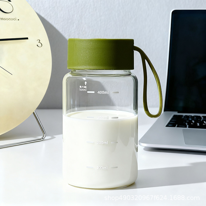 High Borosilicate Glass Water Cup, Graduated Cup, Milk Cup, Coffee Cup, Portable Breakfast Cup, Soy Milk Cup, Take-Out Small Cup High Borosilicate Glass Water Cup, Graduated Cup, Milk Cup, Coffee Cup, Portable Breakfast Cup, Soy Milk Cup, Take-Out Small Cup