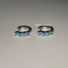 A1616 straight pin blue earring 1 piece