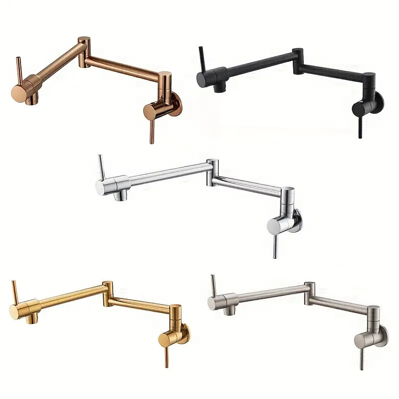 Cross-Border Dual-Opening Rotating Telescopic Faucet Stainless Steel Sink Kitchen Faucet Foldable Single Cold Water Faucet Cross-Border Dual-Opening Rotating Telescopic Faucet Stainless Steel Sink Kitchen Faucet Foldable Single Cold Water Faucet