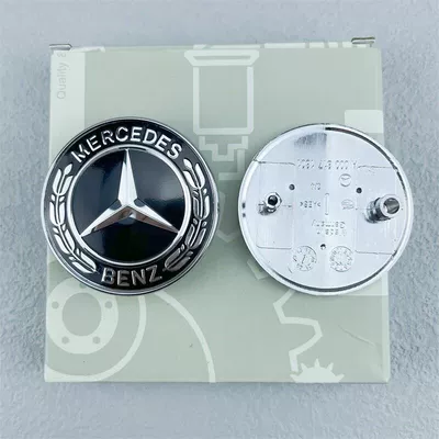 Suitable for Mercedes-Benz front bumper emblems, new C-Class, A-Class, CLA200, GLA, CLS, SLK, and B-Class models; black emblem for modification