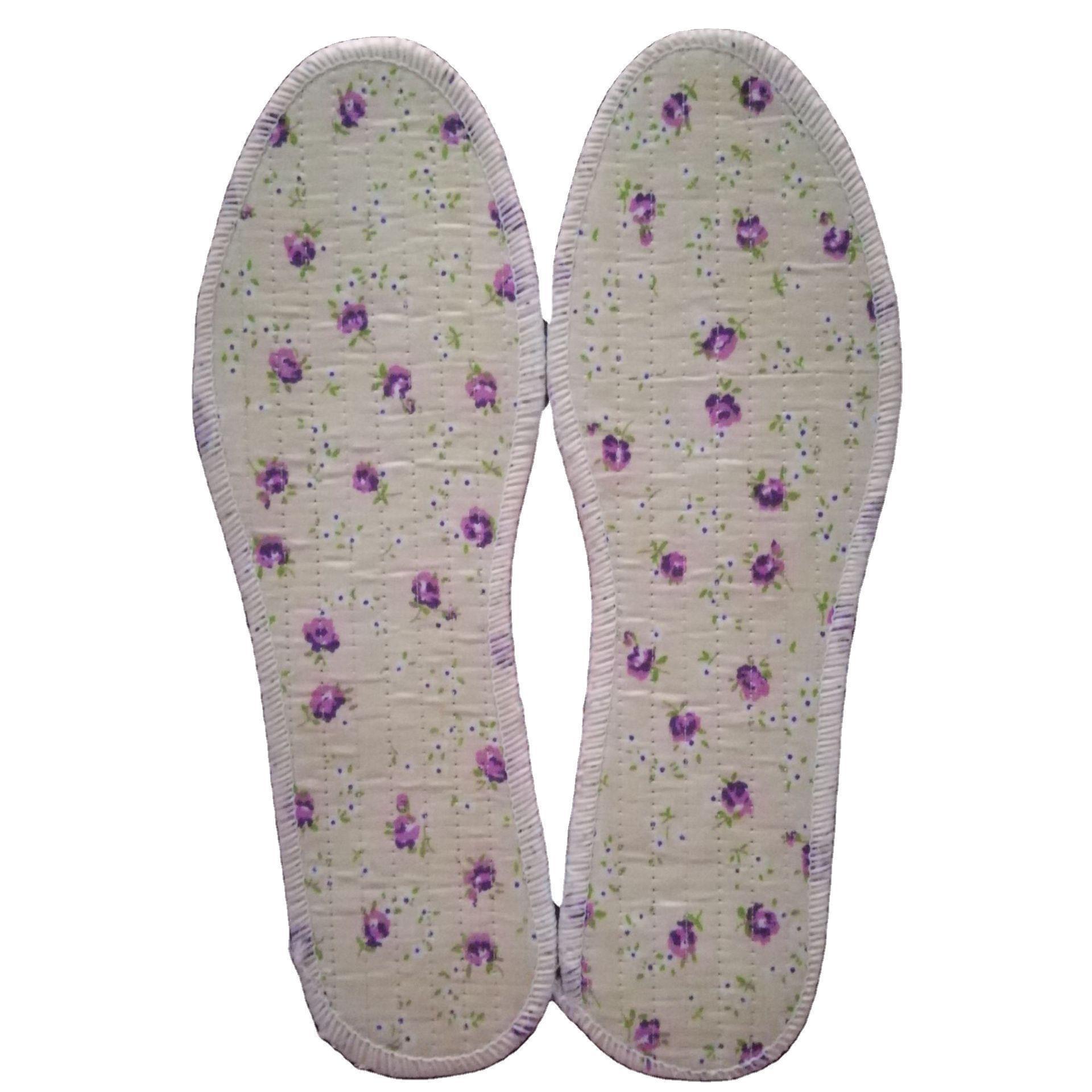 Nueva Plantilla de desodorante puro floral para mujeres desodorante absorbente de sudor pie Plantilla de cuero absorbente de golpes plantilla bordada de desodorante de verano para hombres