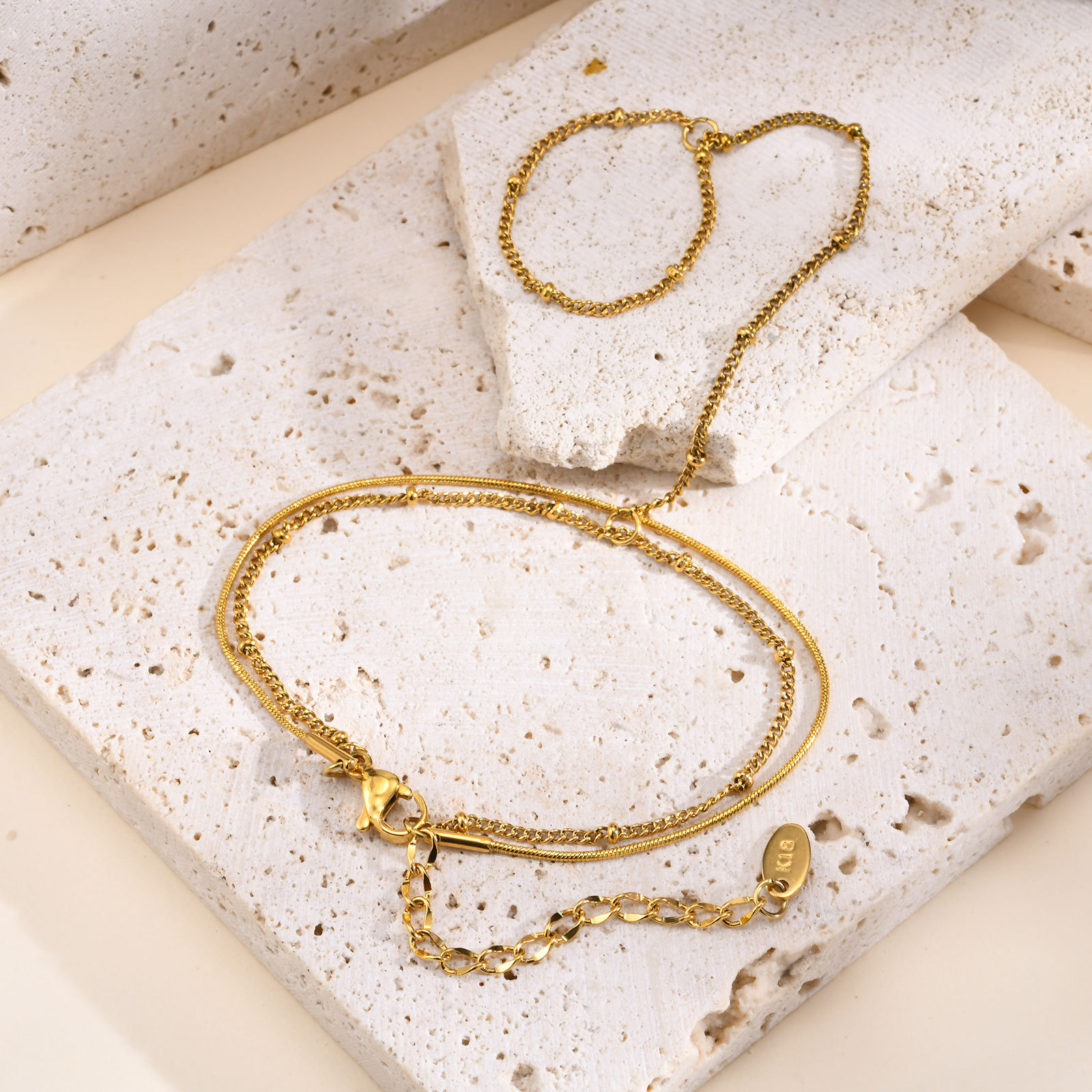 6g Weight Artificial Pearls Inlay Material Bracelets Classification 304 Stainless Steel Chain Material cable chain Chain Type Daily Occasion 304 Stainless Steel Material Geometric Pattern All Seasons Season Women's Gender Plating Design IG Style Style IG Style Geometric 304 Stainless Steel Artificial Pearls Cable Chain Bracelets In Bulk 14