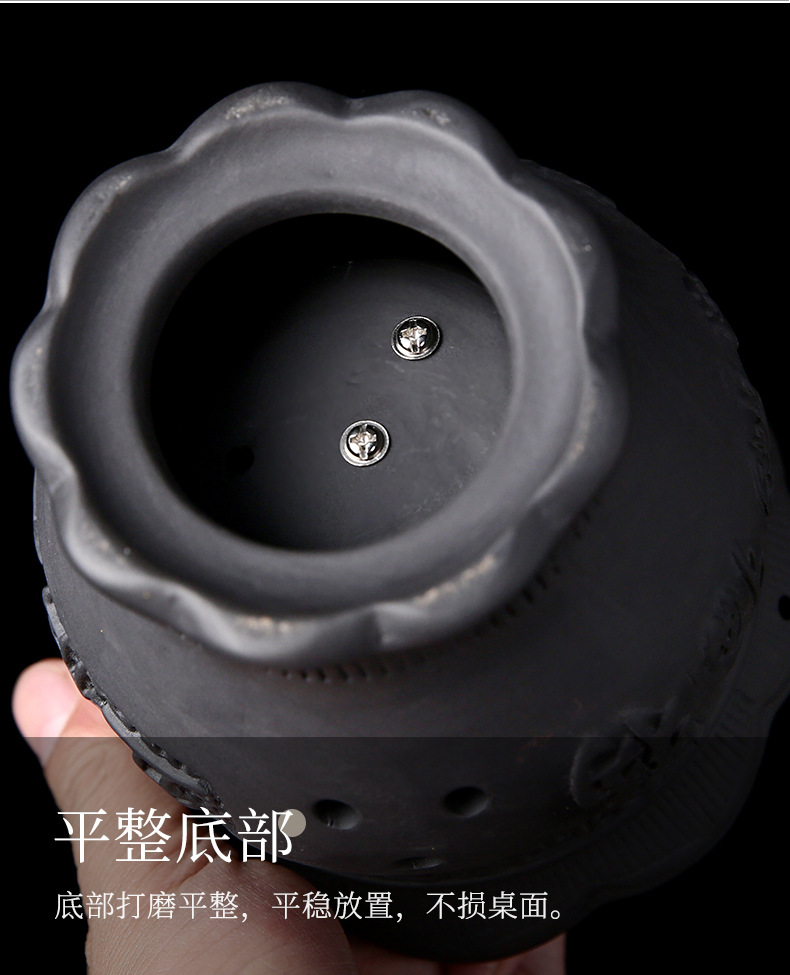 Bian Stone Fire Dragon Moxa Jar TCM Warming Massage Tool for Back Legs and Abdomen 750g in use