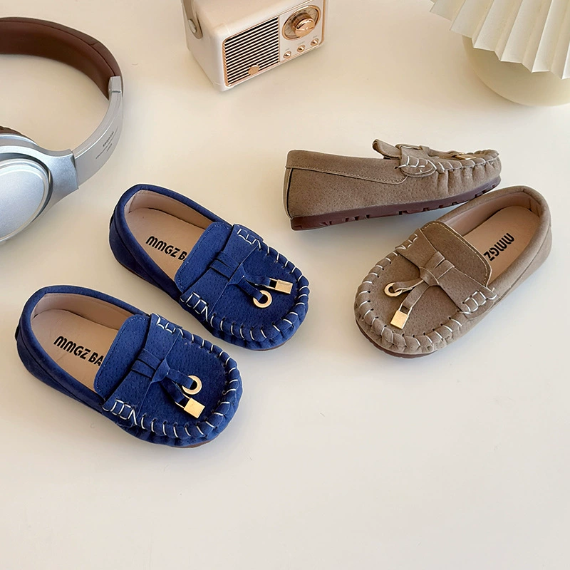 Корейская версия казуальных детских бобовых ботинок на мягкой подошве