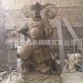 2.4米四大天王雕塑寺庙铜佛像四大金刚护法神像纯铜佛像定做