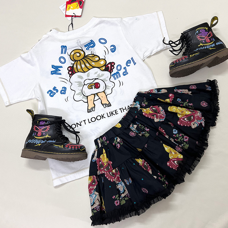 [spot] Gaoding Heichao 21 summer tide brand pacifier Monroe t cat girl fluffy skirt suit