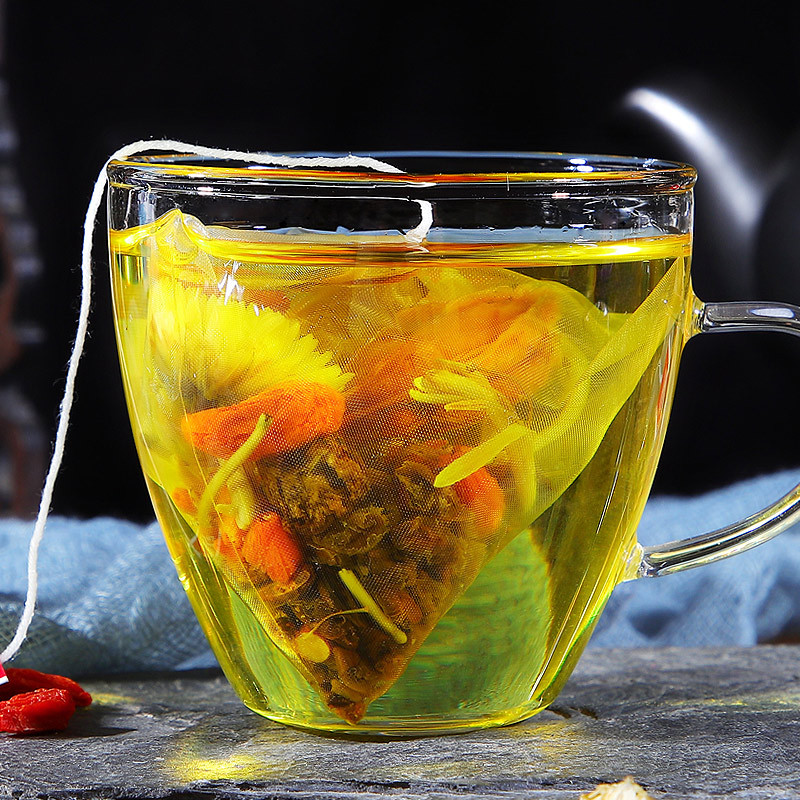 Chrysanthemum Cassia Seed Tea Jue Ming Zi Herbal Blend 20 Pyramid Tea Bags for Daily Wellness Brewing quality and texture