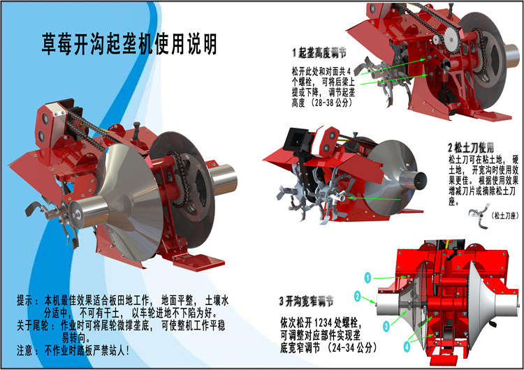 手扶拖拉機(jī)帶草莓開(kāi)溝起壟機(jī) (18).jpg