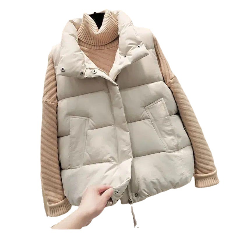 Chaleco de plumón para mujer, talla grande, corte holgado, ropa exterior, nuevo estilo otoño-invierno 2025, chaqueta sin mangas. image 6