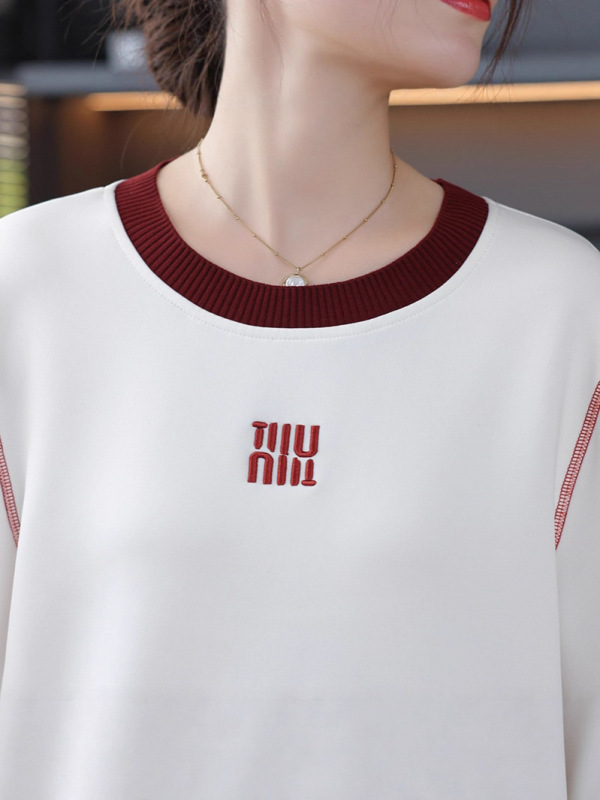 2025新款妈妈装时尚套装中老年女装撞色上衣洋气减龄显瘦运动服女|undefined