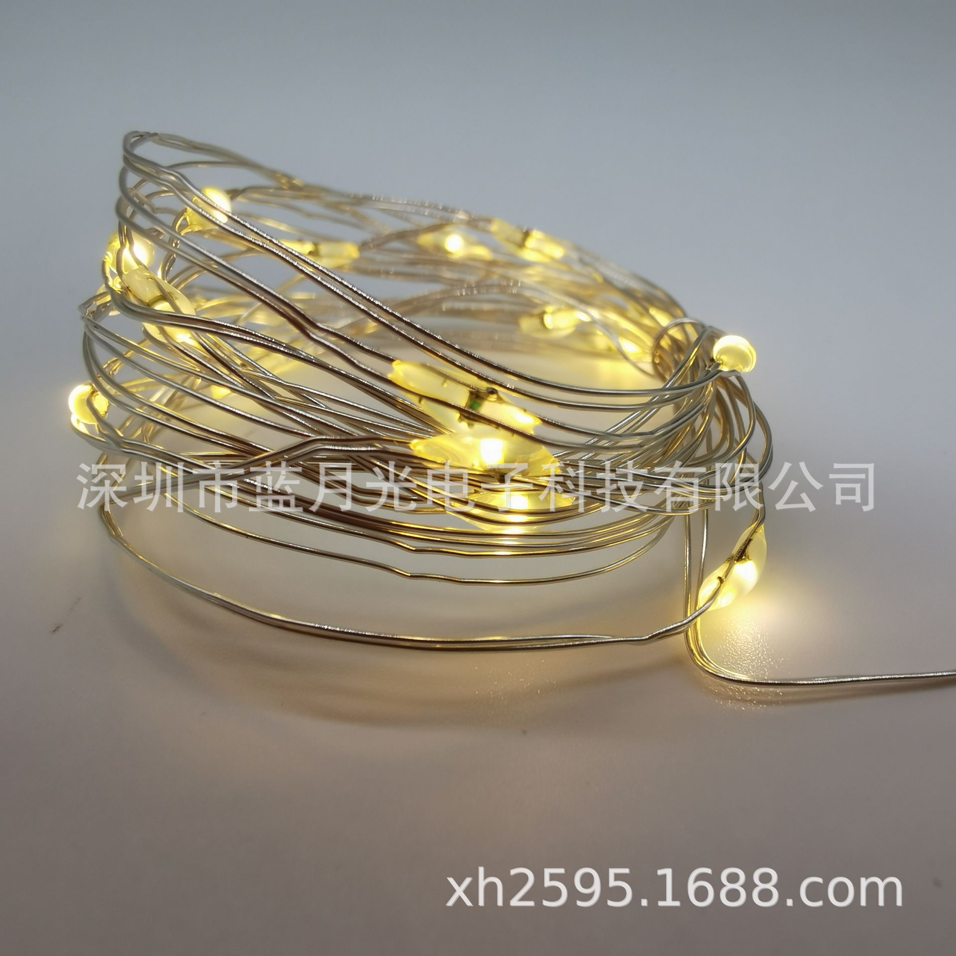 工厂直销  1.5cm灯距 0603暖白铜丝灯串 迷你铜线灯