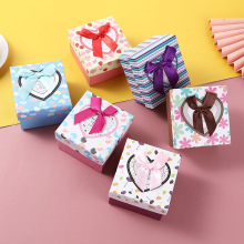 粉色爱心新款蝴蝶结手表盒礼品盒纸质礼盒少女礼品收纳盒厂家批发