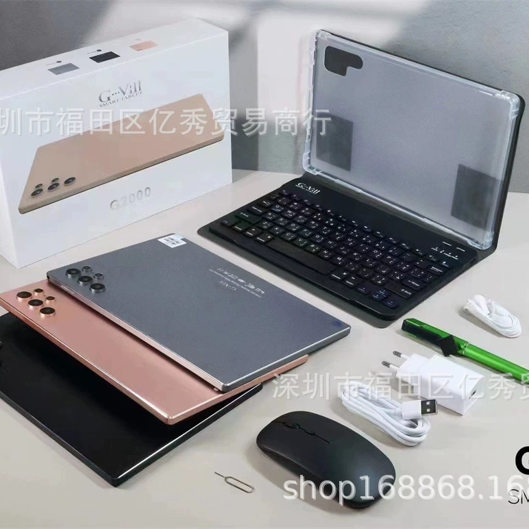 Планшет (G Vill G2000) 10,1 дюйма IPS, 16 ГБ + 512 ГБ, 2 SIM, Android 13