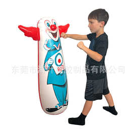 厂家直销 pvc充气拳击不倒翁 儿童发泄玩具 小丑打击柱拳套道具
