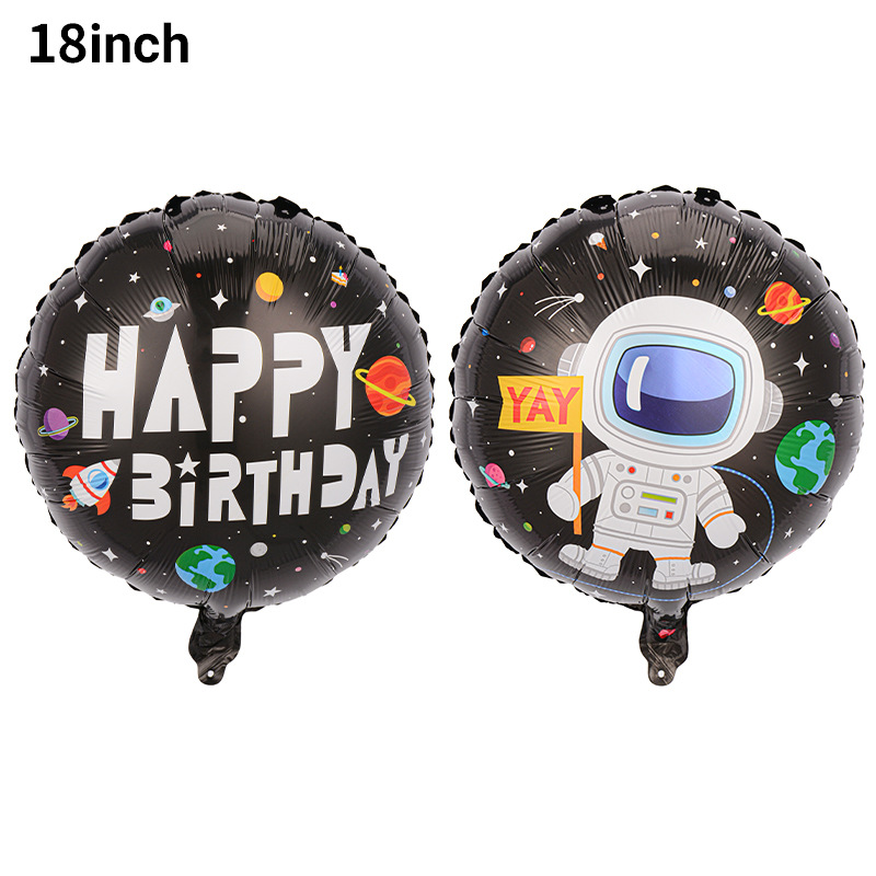 Cosmonauta cohetes globos cosmos tema piloto de globo niño decoración de cumpleaños globo de película de aluminio