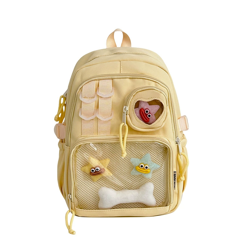 Japanese brand transparent badge, cute backpack