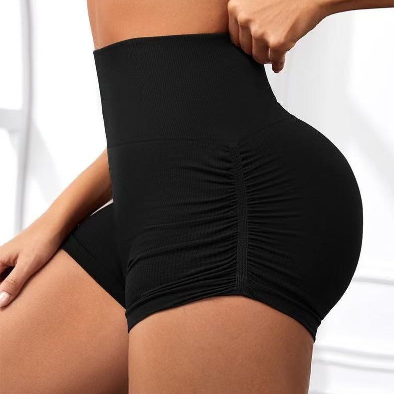 Nuevos pantalones cortos de gimnasio de hiera de miel de hembra, pantalones deportivos de tres partes, pantalones elásticos de alto nivel, pantalones deportivos de mujer