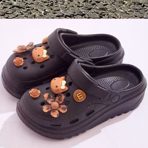 608 Summer New Model Three-Dimensional Cute Top Quality Cat Accessories Non-Slip Wear-Resistant Beach Essential EVA Clogs_voghion.com