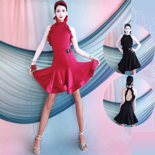 2025 Latin Dance Clothing for Girls Spring and Summer Sleeveless Practice Competition Clothing Split Skirt Kidsren's Performance Clothing Suit