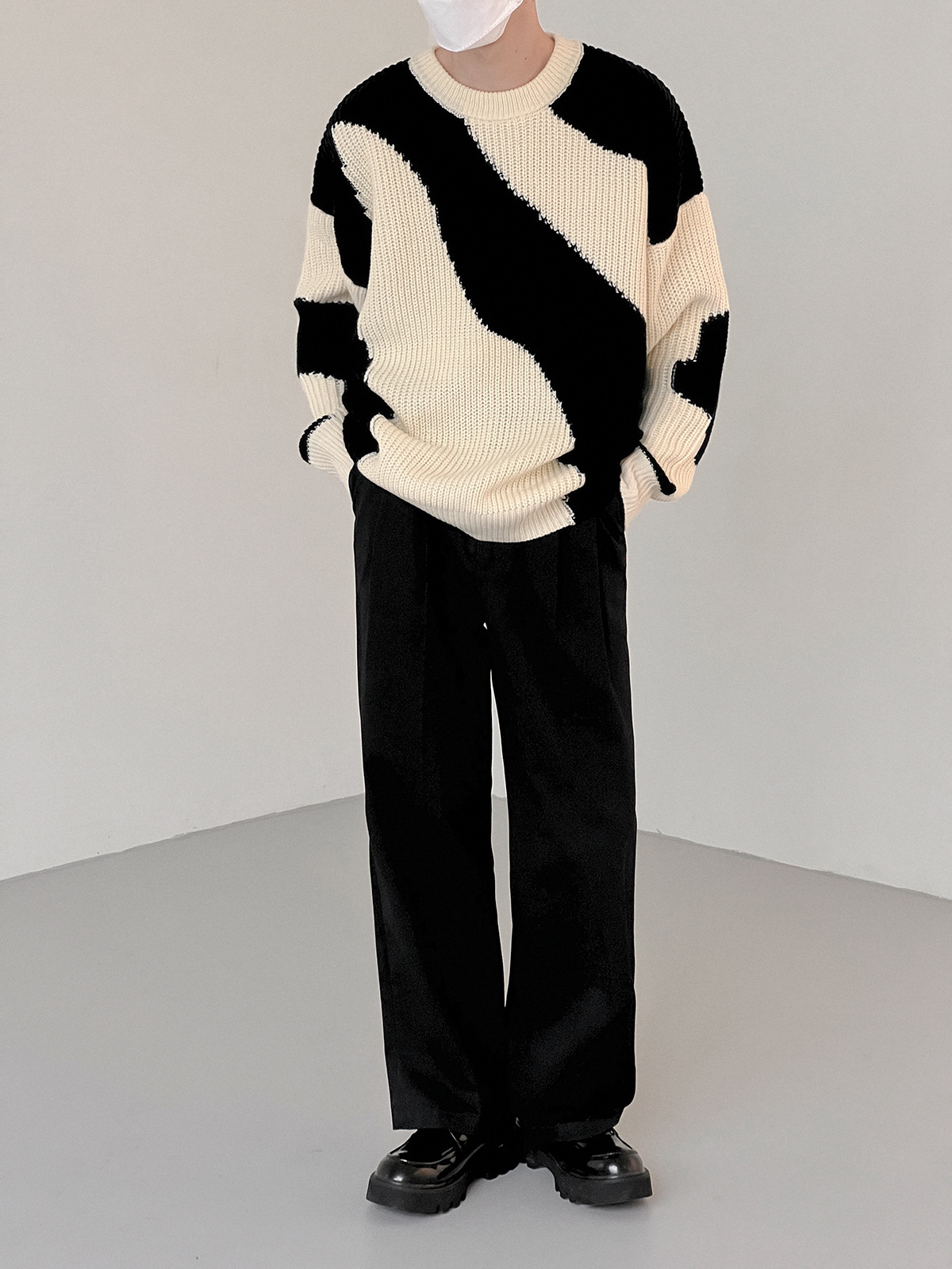 Pullover Jungen Kuh Farbe Pullover Pullover Lazy Loose Autumn Loading_voghion.com