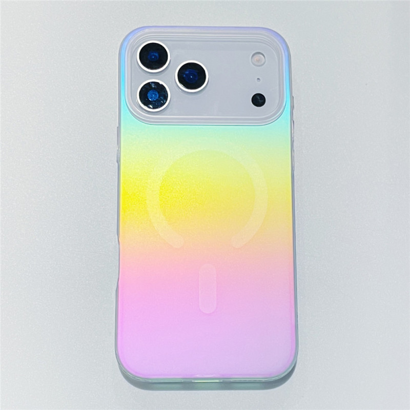 适用iphone17手机壳亚克力渐变彩镀苹果17promax磨砂磁吸壳17pro|undefined