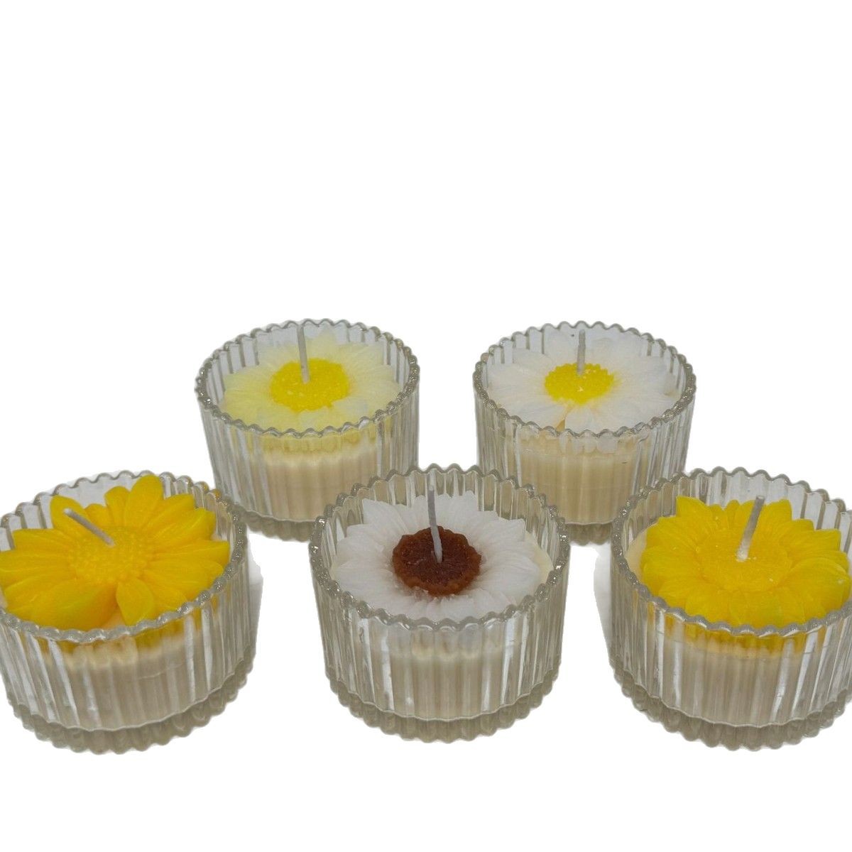 Manzanilla aromaterapia vela margarita flor INS viento yurta botella de vidrio corona tapa dormitorio atmósfera fragancia