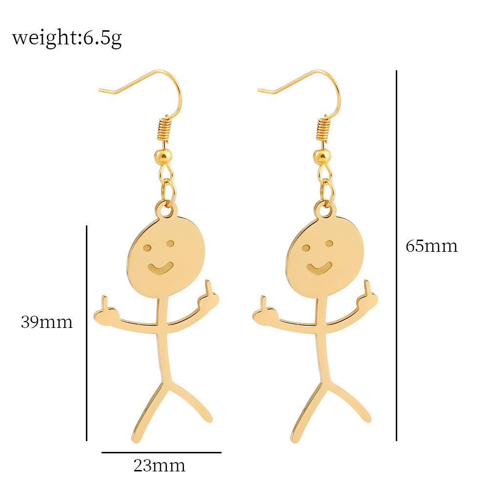 Fashion Cartoon Character Stainless Steel Plating Pendant Necklace 1 Piece
