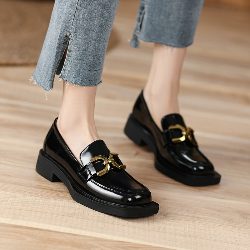 CHIKO Tracie Square Toe Block Heels Loafers Shoes