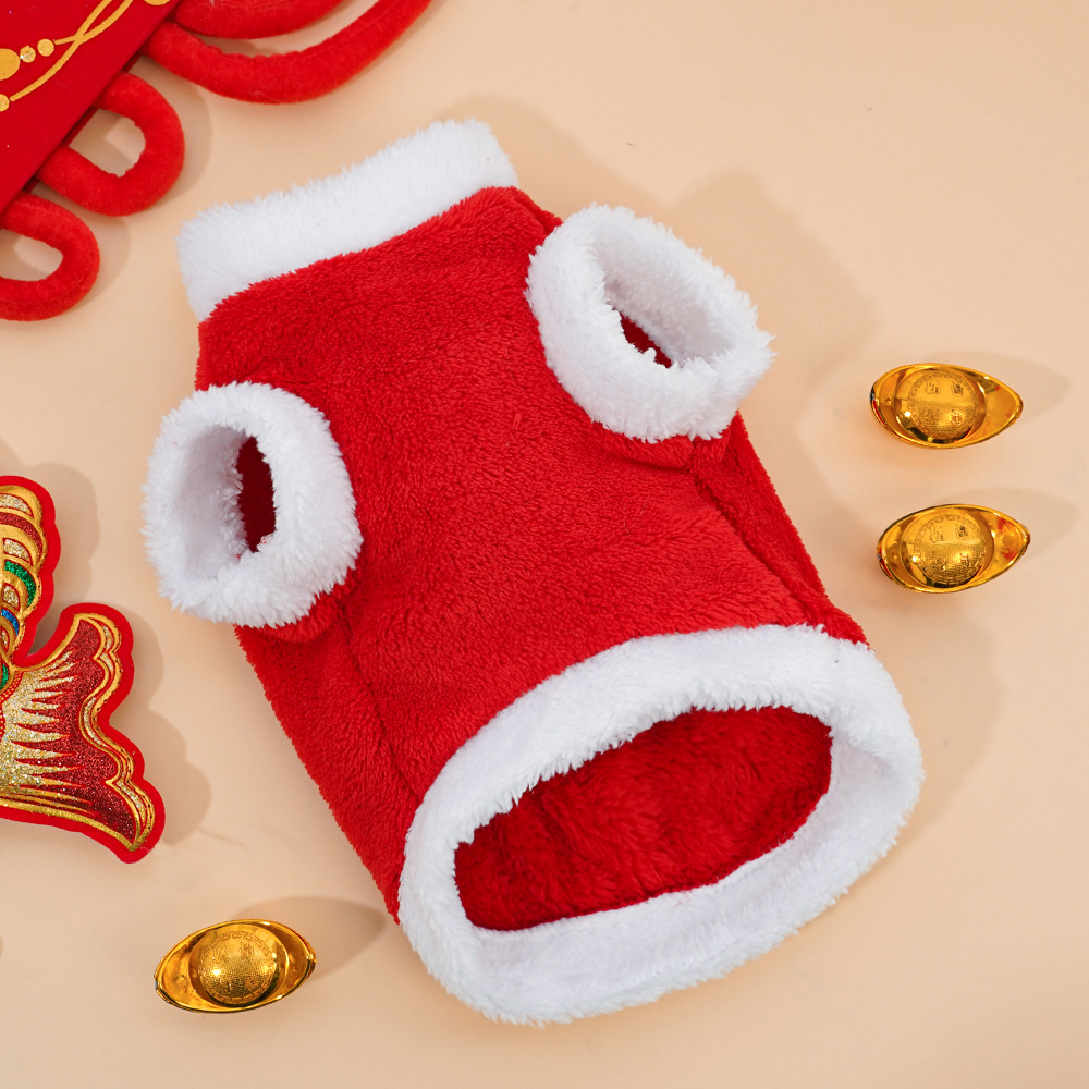 Ropa para Mascotas de Año Nuevo, Estilo Otoño/Invierno, Bordada, para Perros Pequeños, Medianos y Grandes, Gatos, Suministros para Mascotas al por Mayor