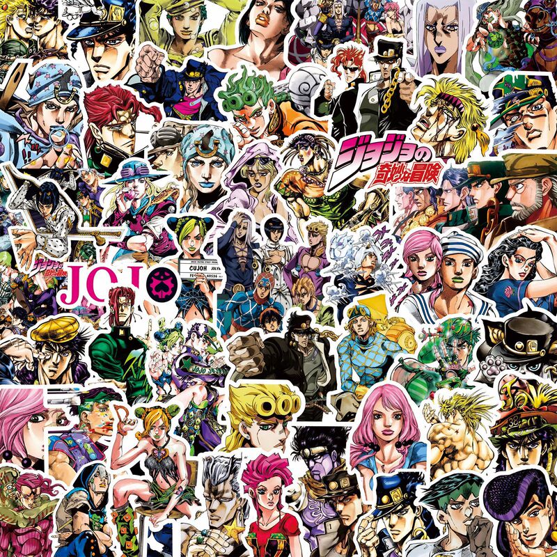 Jojo's Bizarre Adventure Stickers Stardust Fighter Immortal Diamond Baima Norihiro Peripheral Anime Handbook Stickers DIY Jojo's Bizarre Adventure Stickers Stardust Fighter Immortal Diamond Baima Norihiro Peripheral Anime Handbook Stickers DIY