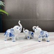 陶瓷大象摆件创意陶瓷客厅电视柜酒柜轻奢装饰品乔迁新居礼品