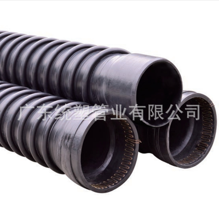 厂家供应雨污分流B型PE缠绕结构壁管克拉管量大从优统塑DN500SN8