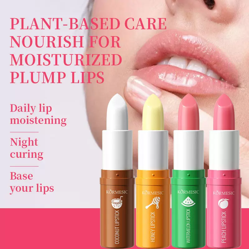 KORMESIC全英文水果清新柔嫩滋润唇膏Lipstick跨境外贸厂家批发