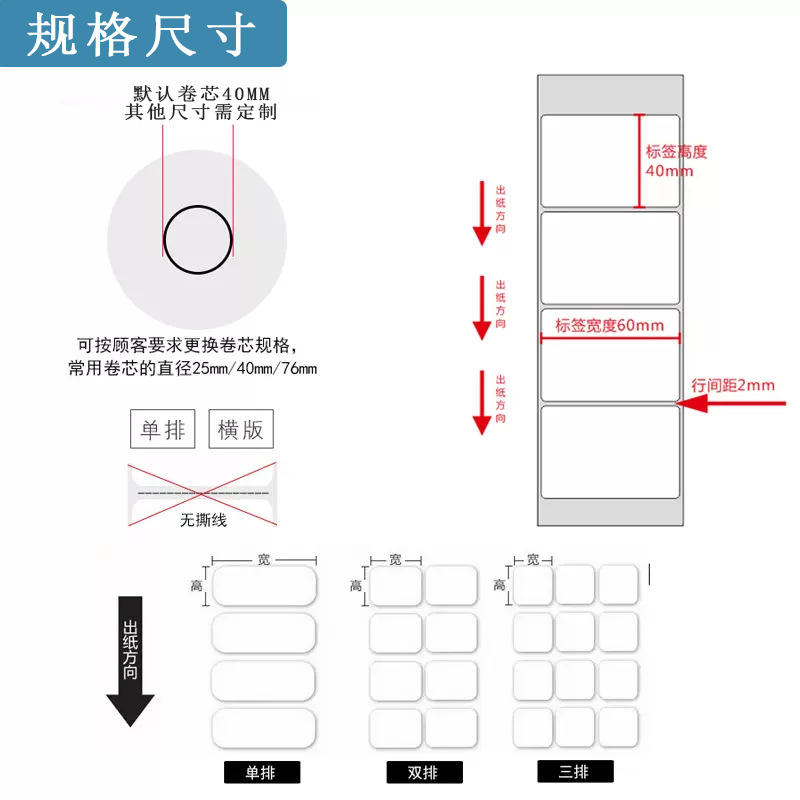 열 합성지 자체 접착 바코드 인쇄지 라벨 자체 접착 방수 찢어짐 방지 도구 배터리 스티커