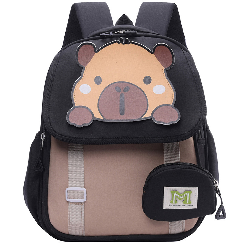 Mochila infantil Capibara caricatura lindas niñas mochila preescolar mochila para niños
