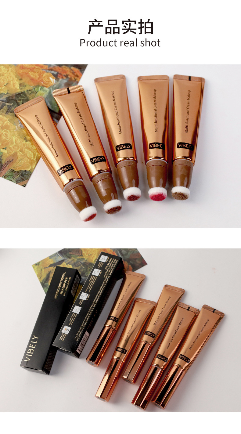 VIBELY Multi-functional Highlighter Contour Brightening Shadow Stick Waterproof Blush Stick Three-dimensional Nose Shadow Cross-border Makeup undefined