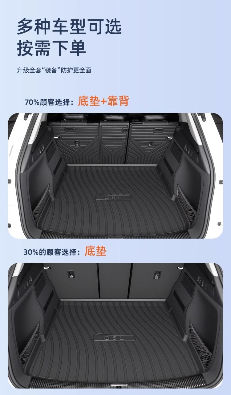 Suitable for Audi Q5L Trunk Mat TPE Enclosed 25 Original Trunk Mat 24 Auto Supplies Decoration